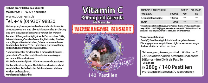 Vitamin C 300mg mit Acerola