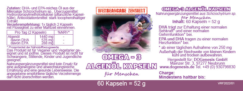Omega - 3 Algenöl Kapseln